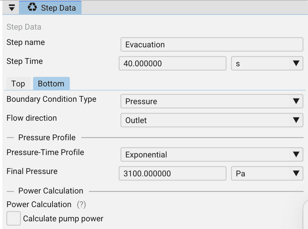 Cycle step configuration